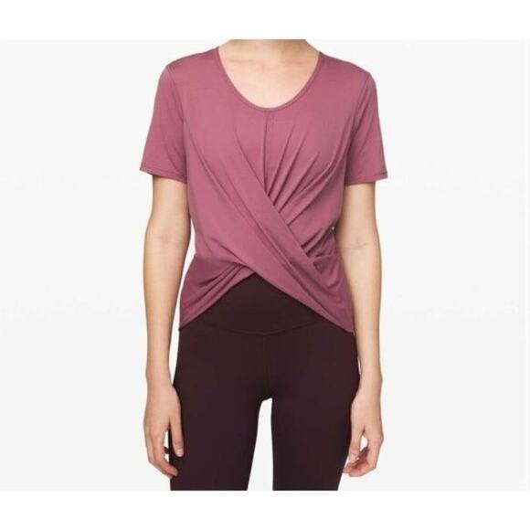 Lululemon Do the Daily Front Twist Four Way Stretch Hip Length Plum Size 2 - Picture 1 of 10